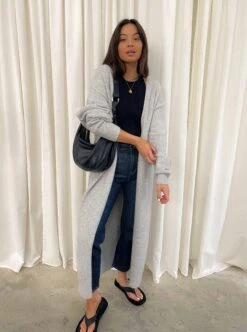 Millie Maxi Cardigan - Grey 18 Millie Maxi Cardigan - Grey -Outlet Stylistae Store IMG 6120
