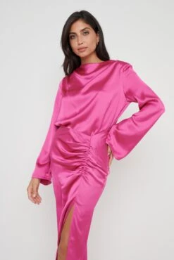 Jayda Cowl Neck Blouse - Pink 14 Jayda Cowl Neck Blouse - Pink -Outlet Stylistae Store Jayda Cowl Neck Blouse Pink 2911