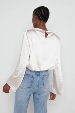 Jayda Cowl Neck Blouse- Oyster -Outlet Stylistae Store Jayda top oyster 5903