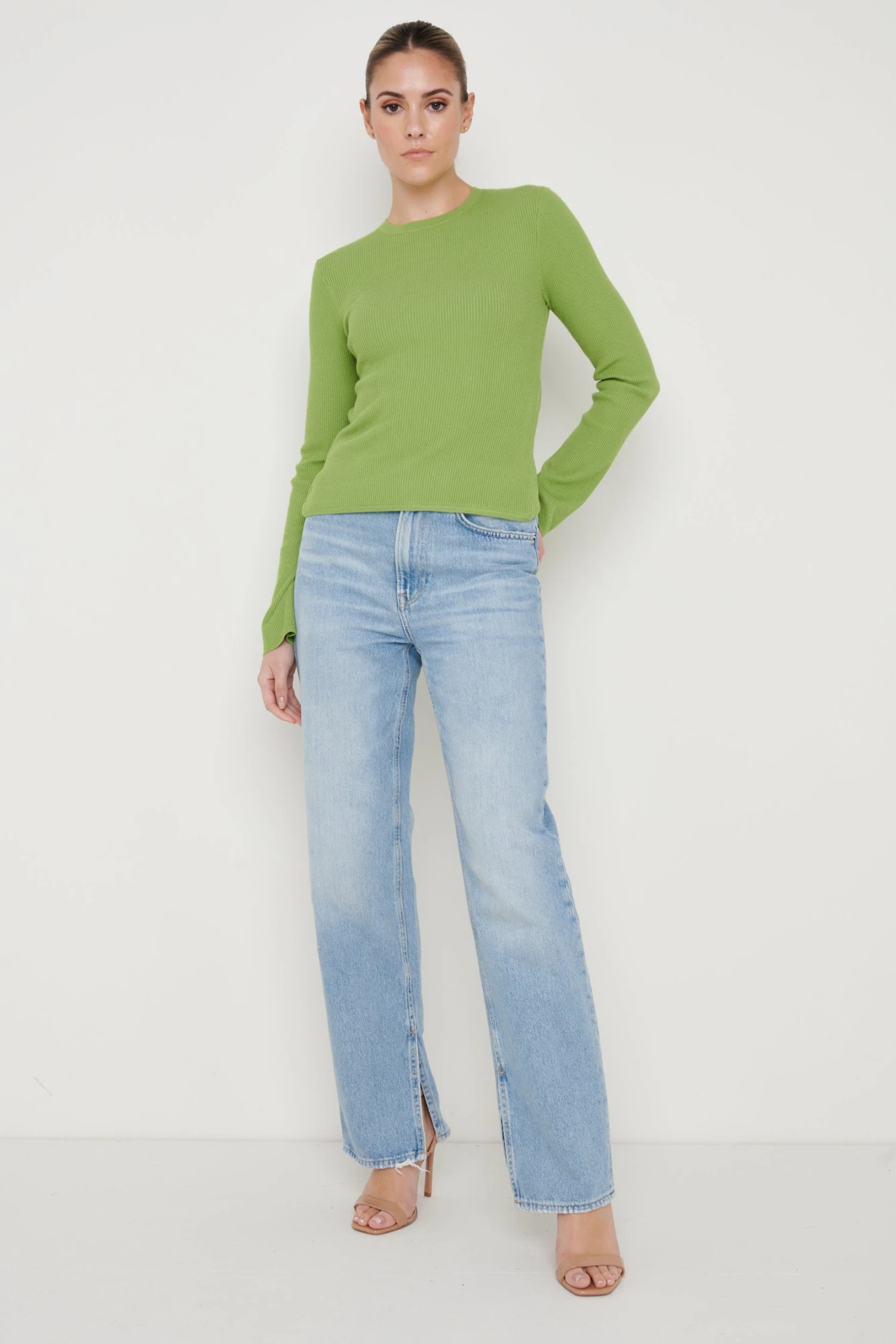 Jayla Tie Back Knit Top - Apple Green 5 Jayla Tie Back Knit Top - Apple Green - Image 5