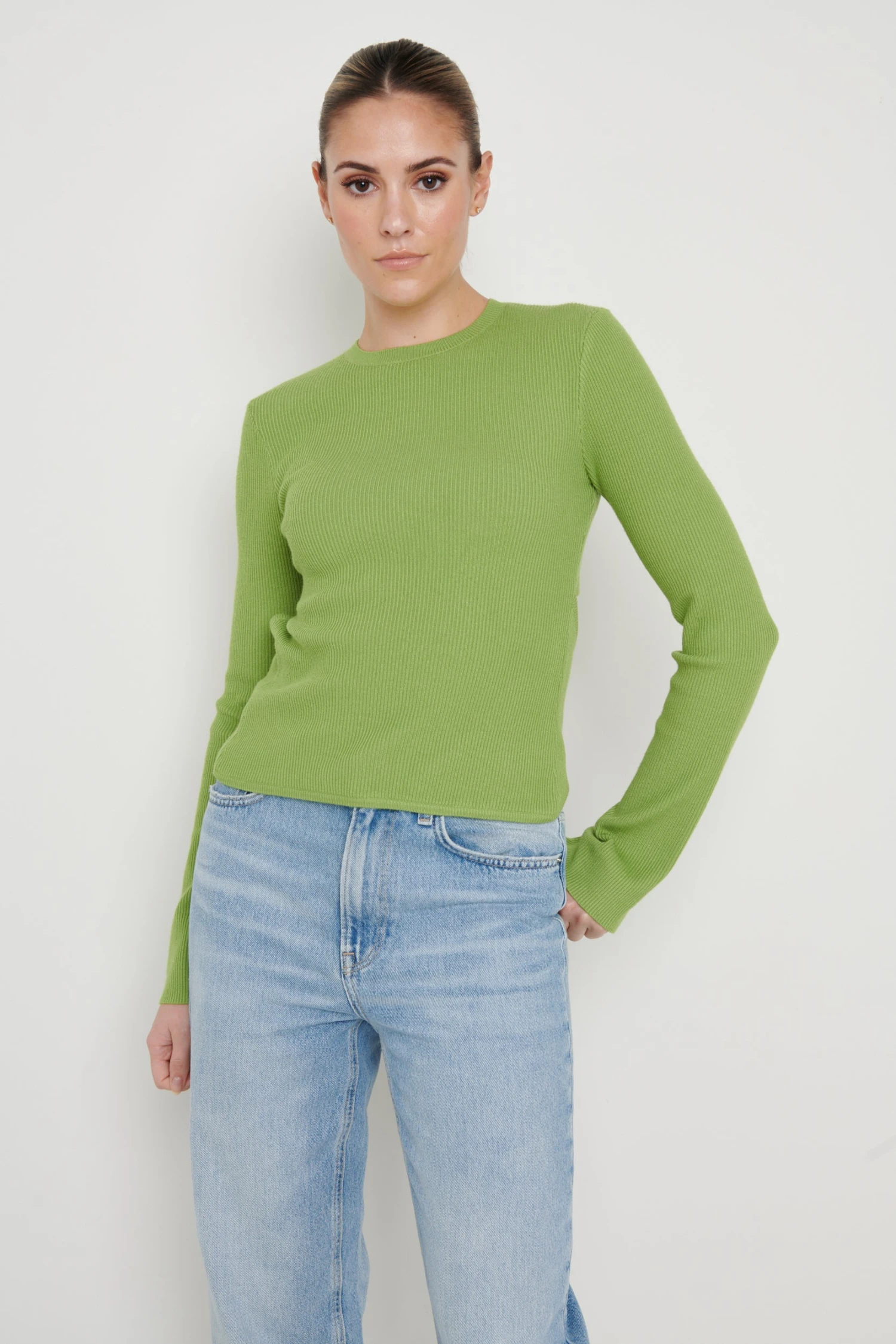 Jayla Tie Back Knit Top - Apple Green 3 Jayla Tie Back Knit Top - Apple Green - Image 3