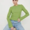 Jayla Tie Back Knit Top - Apple Green