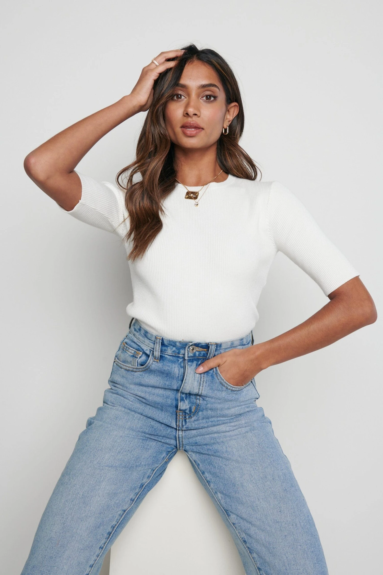 Jayla Knit Top - Cream 1 Jayla Knit Top - Cream