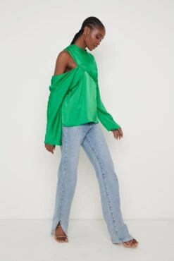 Jett Asymmetric Blouse - Emerald Green 16 Jett Asymmetric Blouse - Emerald Green -Outlet Stylistae Store Jett Asymettric Blouse Green 3526