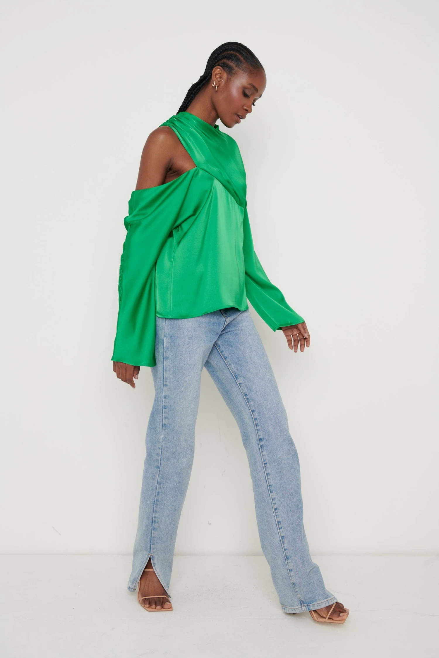 Jett Asymmetric Blouse - Emerald Green 6 Jett Asymmetric Blouse - Emerald Green - Image 6
