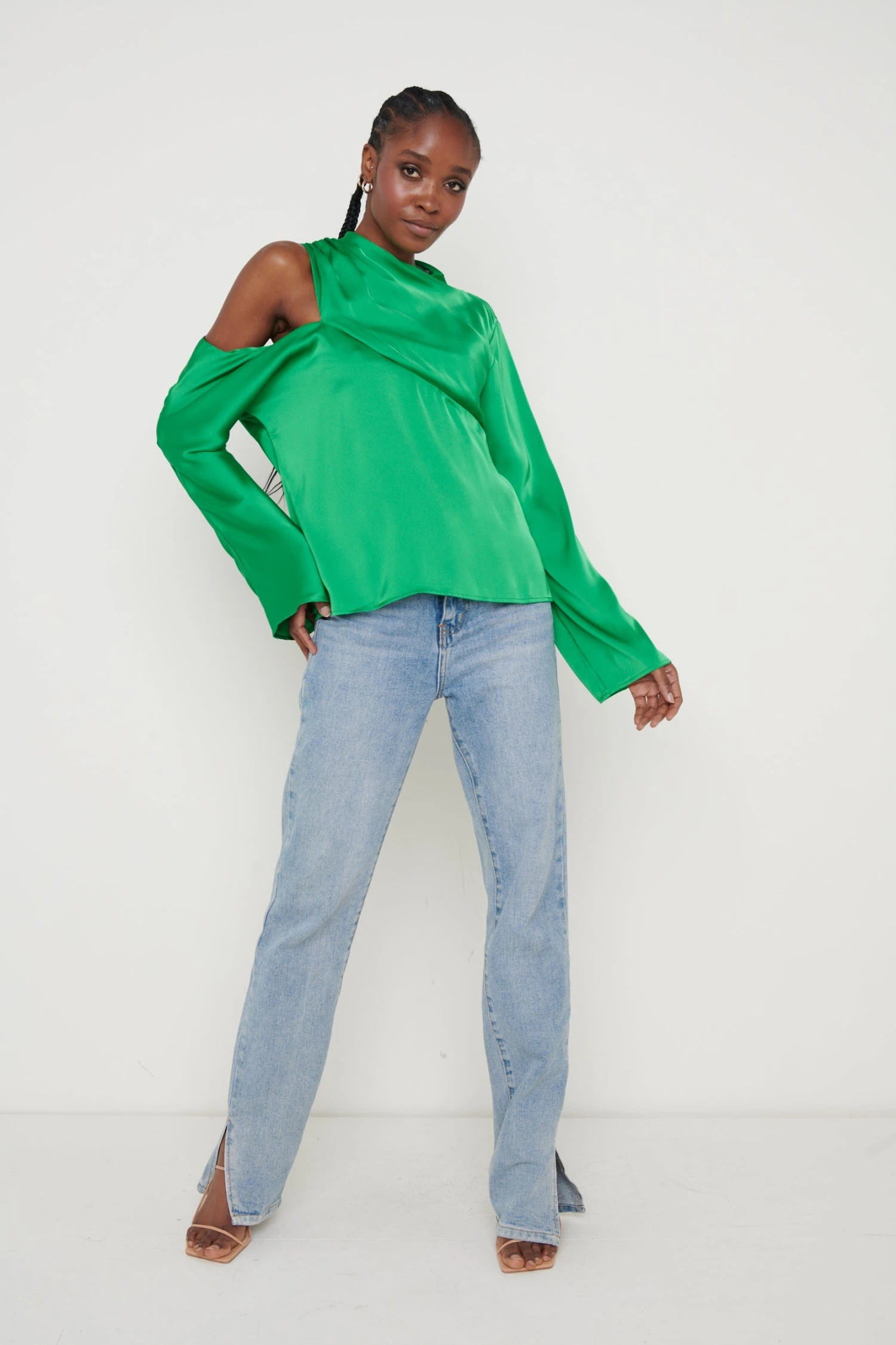 Jett Asymmetric Blouse - Emerald Green 4 Jett Asymmetric Blouse - Emerald Green - Image 4