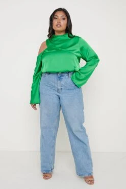 Jett Asymmetric Blouse - Emerald Green 21 Jett Asymmetric Blouse - Emerald Green -Outlet Stylistae Store Jett Blouse Green Curve 3033