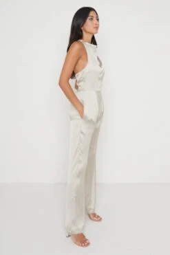 Jett Backless Jumpsuit - Taupe -Outlet Stylistae Store Jett Jumpsuit Taupe 198