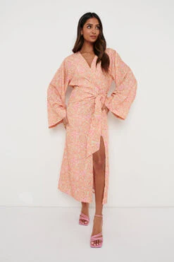 Josephine Knot Drape Midaxi Dress - Multi Ditsy Floral