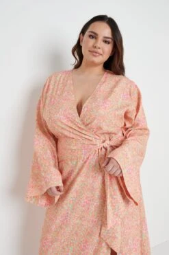 Josephine Knot Drape Midaxi Dress - Multi Ditsy Floral -Outlet Stylistae Store Josephine ditsy floral 1180