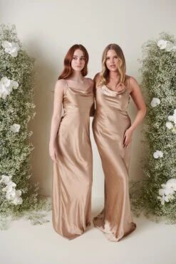 Keisha Maxi Bridesmaid Dress - Matte Mocha 11 Keisha Maxi Bridesmaid Dress - Matte Mocha -Outlet Stylistae Store KESHIA SATIN MOCHA 4125