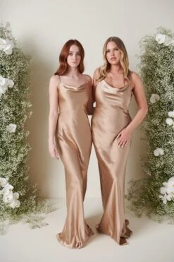 Keisha Maxi Bridesmaid Dress - Matte Mocha 12 Keisha Maxi Bridesmaid Dress - Matte Mocha -Outlet Stylistae Store KESHIA SATIN MOCHA 4139