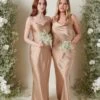Keisha Maxi Bridesmaid Dress - Matte Mocha
