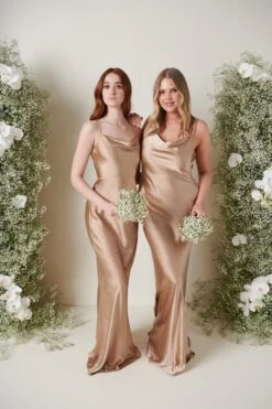 Keisha Maxi Bridesmaid Dress - Matte Mocha 9 Keisha Maxi Bridesmaid Dress - Matte Mocha -Outlet Stylistae Store KESHIA SATIN MOCHA 4156