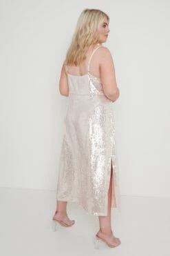 Keisha Sequin Midaxi Dress - Gold Blush 11 Keisha Sequin Midaxi Dress - Gold Blush -Outlet Stylistae Store Keisha Sequin Dress Cream71