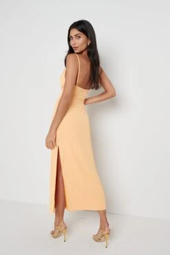 Keisha Midaxi Dress - Orange -Outlet Stylistae Store Keshia orange 5510