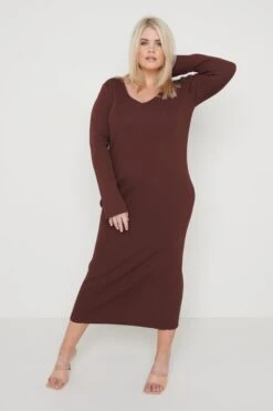 Lara Long Sleeve Dress- Brown 15 Lara Long Sleeve Dress- Brown -Outlet Stylistae Store Lara Long Sleeve Brown 908
