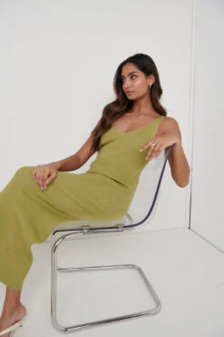 Lara Ribbed Midaxi Dress - Olive -Outlet Stylistae Store Lara Midaxi Olive 2529 1ae1b9d7 b1d6 4afe a0fa 5f7d82f351ab