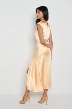 Lilith Satin Dress - Sunburst Orange -Outlet Stylistae Store Lilith orange 1696