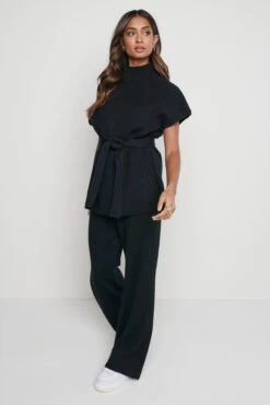 Lina Sleeveless Jumper- Black -Outlet Stylistae Store Lina sleeveless jumper black 3193