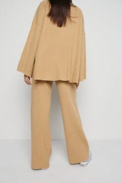 Lina Ribbed Trousers- Camel -Outlet Stylistae Store Lina trouser beige 2988