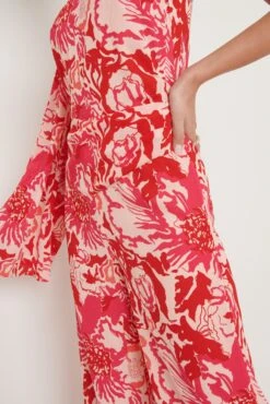 Maddie One Shoulder Printed Jumpsuit - Pink And Red Floral 7 Maddie One Shoulder Printed Jumpsuit - Pink And Red Floral -Outlet Stylistae Store Maddie Jumpsuit Floral 656 1 min