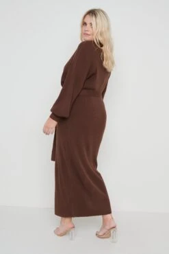 Mae Crew Neck Knit Dress - Forest Gateau -Outlet Stylistae Store Mae Dress Gateau Curve 3409