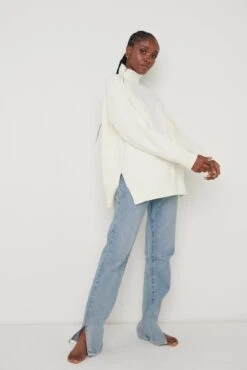 Maeve Zip Collared Jumper - Cream 11 Maeve Zip Collared Jumper - Cream -Outlet Stylistae Store Maeve Zip Jumper Cream 2779