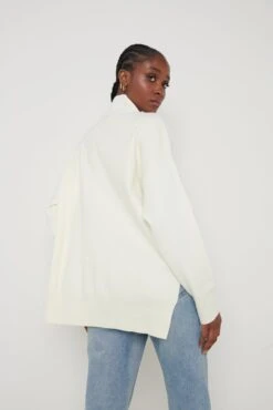 Maeve Zip Collared Jumper - Cream 9 Maeve Zip Collared Jumper - Cream -Outlet Stylistae Store Maeve Zip Jumper Cream 2818