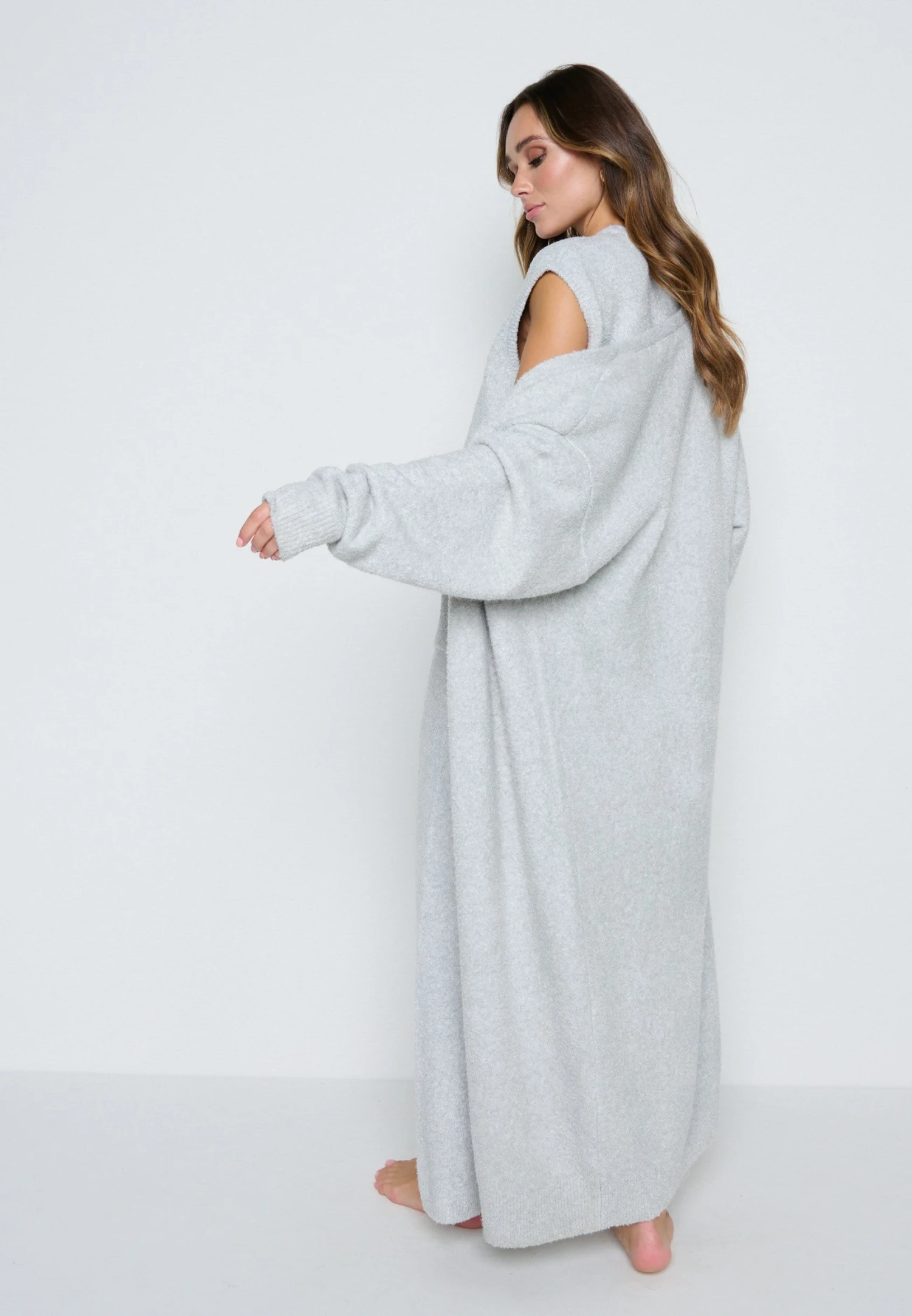 Millie Maxi Cardigan - Grey 3 Millie Maxi Cardigan - Grey - Image 3