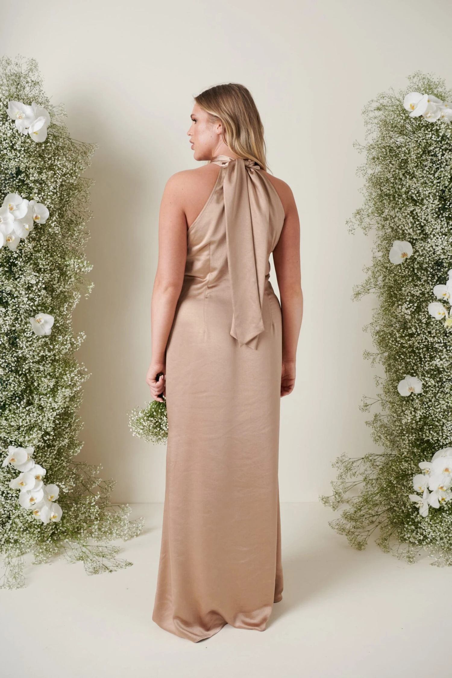 Odelle Maxi Bridesmaid Dress - Matte Mocha 3 Odelle Maxi Bridesmaid Dress - Matte Mocha - Image 3