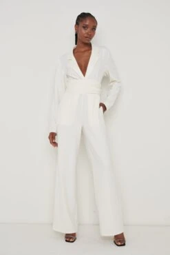 Oaklee Blazer Jumpsuit - Cream