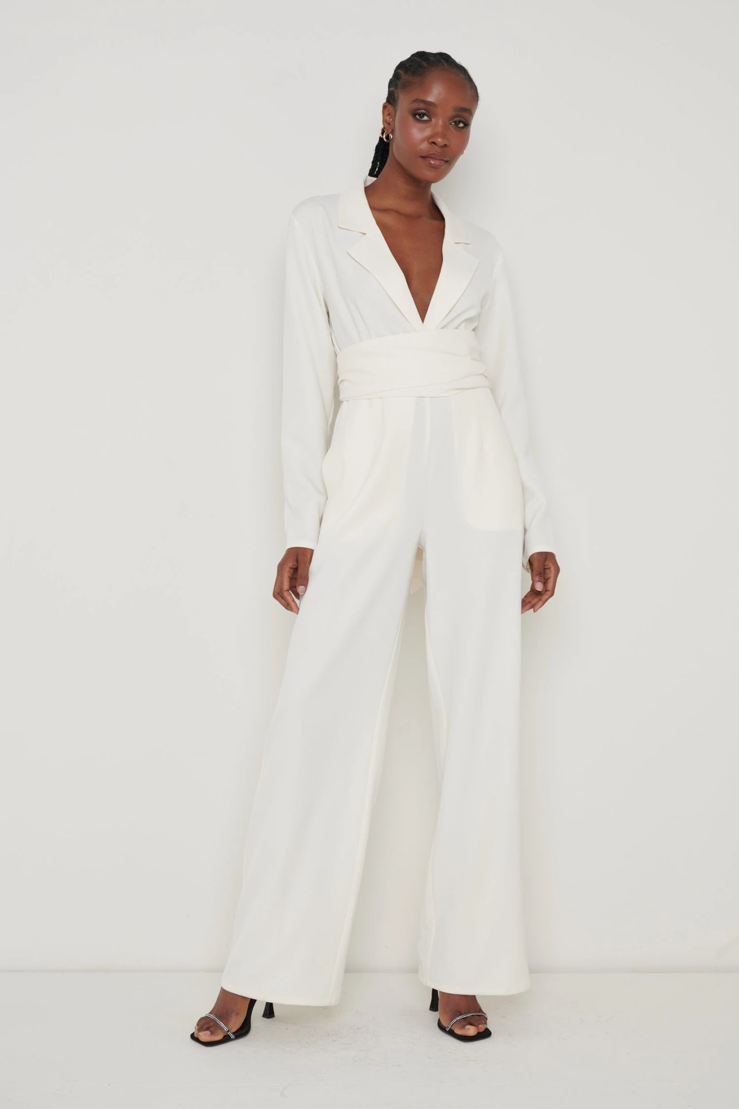 Oaklee Blazer Jumpsuit - Cream 4 Oaklee Blazer Jumpsuit - Cream - Image 4