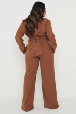 Oaklee Blazer Jumpsuit - Chocolate Brown 13 Oaklee Blazer Jumpsuit - Chocolate Brown -Outlet Stylistae Store Oaklee Jumpsuit Brown Curve 1385