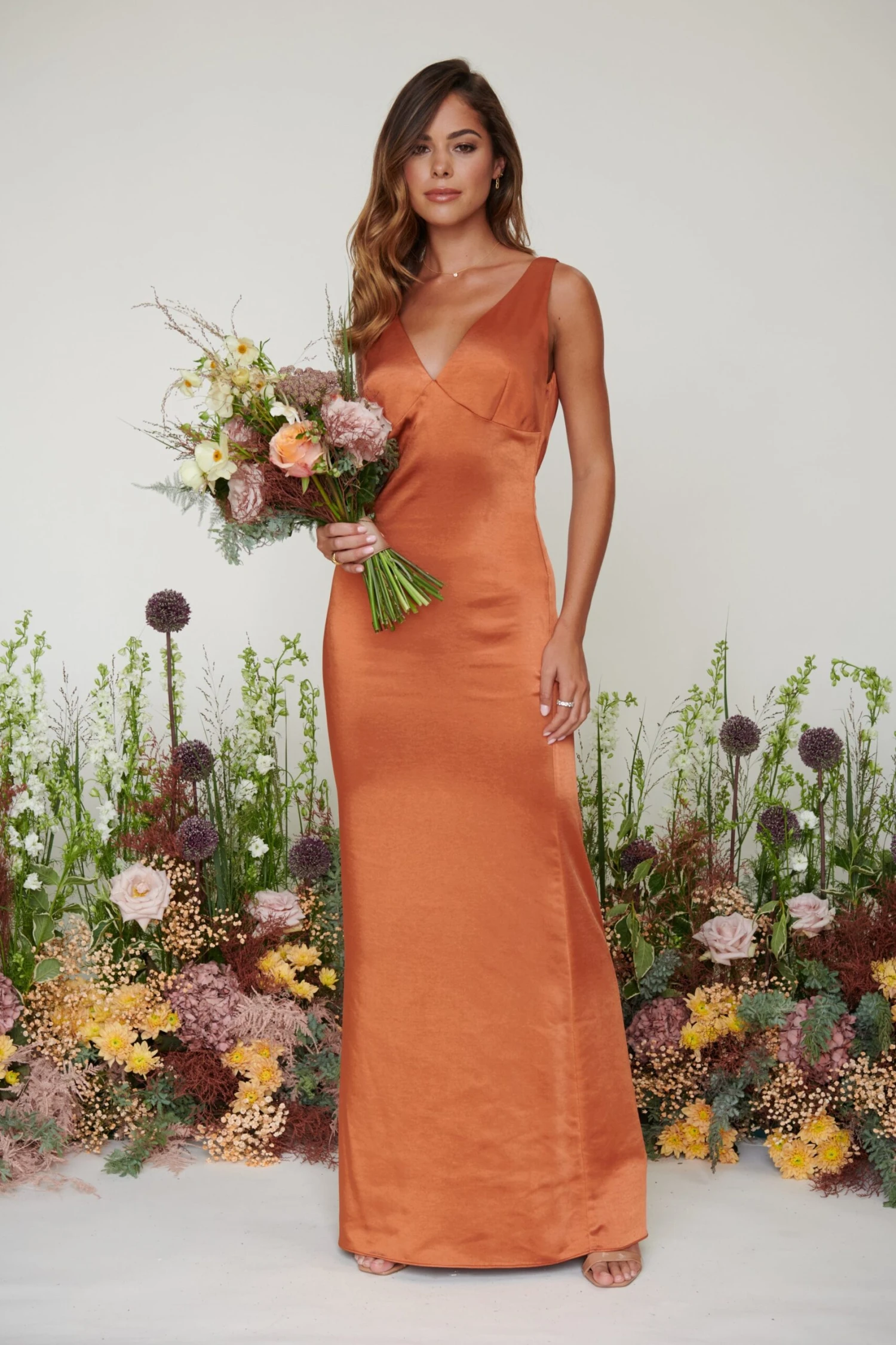 Piper Maxi Bridesmaid Dress - Matte Copper 1 Piper Maxi Bridesmaid Dress - Matte Copper
