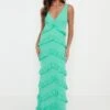 Piper Ruffle Maxi Dress - Green