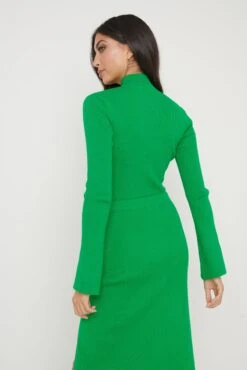 Posie High Neck Cut Out Knit Top - Bright Green -Outlet Stylistae Store Posie Top Green 528