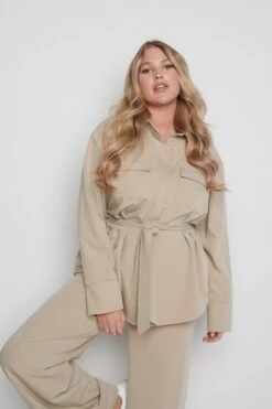 Rae Belted Shacket - Beige -Outlet Stylistae Store Rae set taupe 3877 145d0403 45ec 4ba8 8e3a 6b712d402d0b