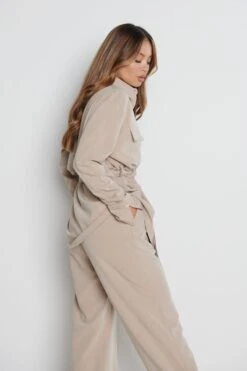 Rae Belted Shacket - Beige -Outlet Stylistae Store Rae shacket 5932