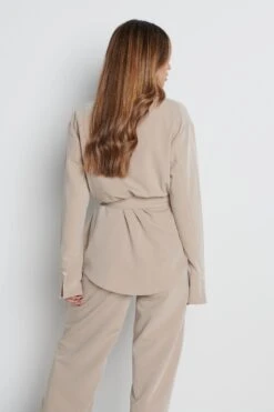 Rae Belted Shacket - Beige -Outlet Stylistae Store Rae shacket 5938