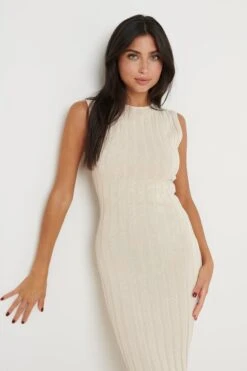 Outlet Stylistae Store -Outlet Stylistae Store Rowan Knit Dress Cream 1982