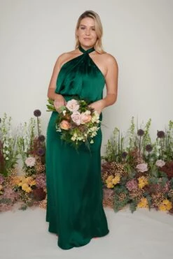 Sammie Recycled Maxi Bridesmaid Dress - Matte Emerald 8 Sammie Recycled Maxi Bridesmaid Dress - Matte Emerald -Outlet Stylistae Store Sammie Maxi Emerald Plus 2680