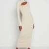 Shani Cut Out Knit Dress - Beige