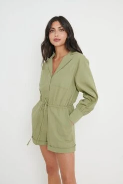 Skyla Playsuit - Khaki