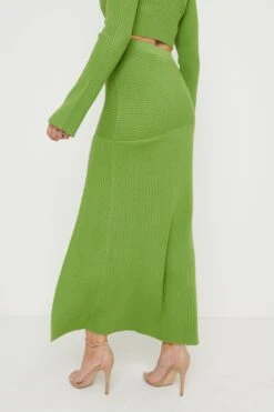 Sofia Asymmetric Knit Skirt - Green -Outlet Stylistae Store Sofia Knit Set Green 1600