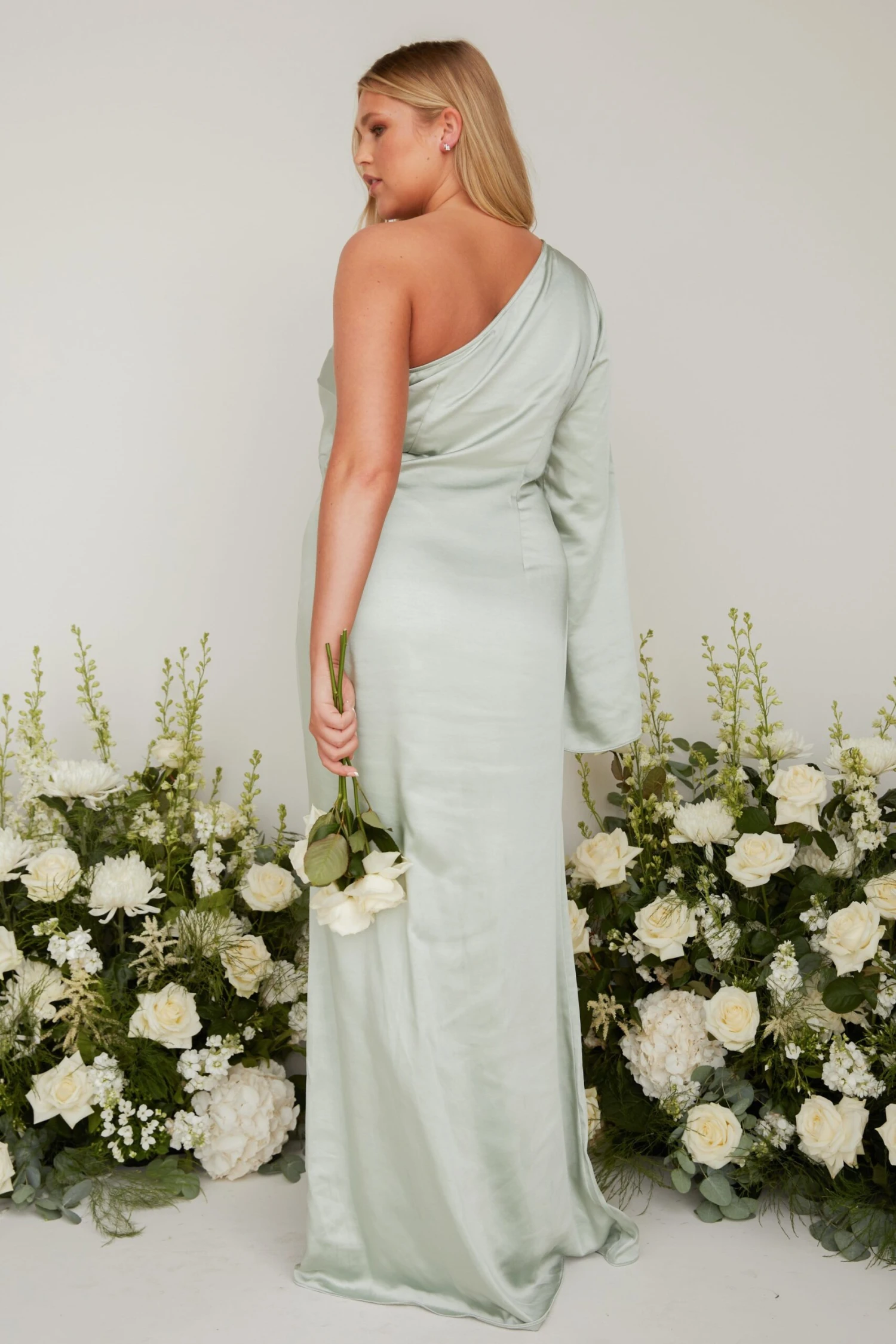 Rosie Maxi Bridesmaid Dress - Matte Sage 4 Rosie Maxi Bridesmaid Dress - Matte Sage - Image 4