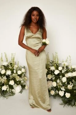 Esmee Maxi Bridesmaid Dress - Matte Olive -Outlet Stylistae Store custom resized 5b026386 beea 4f8d 9bec 523a2ec9d712